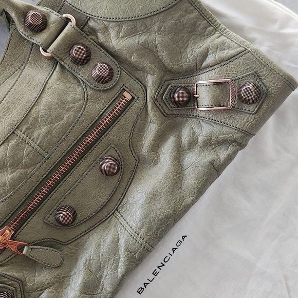 BNWT Balenciaga Giant 21 City Bag – Rare Vert D'eau w/ Rose Gold Hardware - Picture 2 of 16